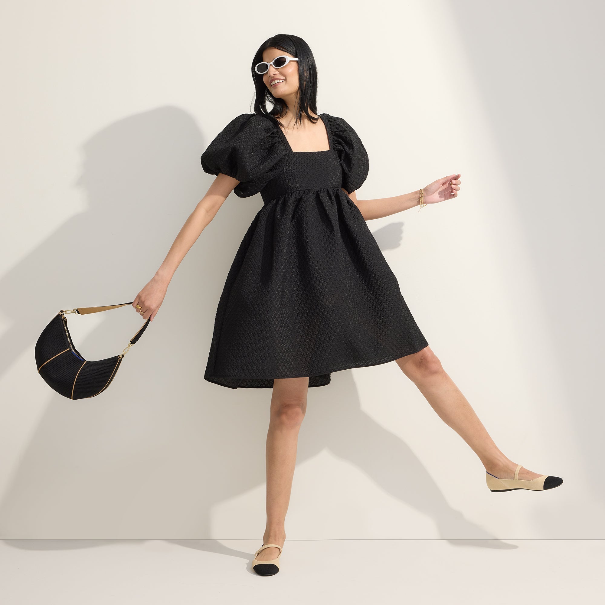 The Square Mary Jane - Cream Captoe